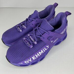DYKHMily Unisex D91823 Purple Lace Up Mesh Sneaker Size 6.5M 8.5W Athletic Shoes